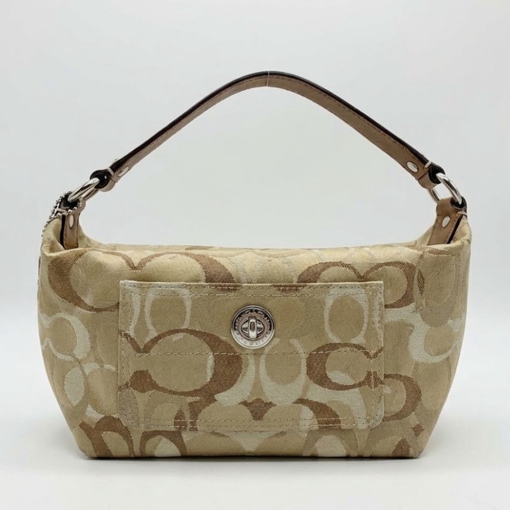 Y2K Coach Signature LUREX OPTIC C’s Mini handbag VINTAGE CLUTCH DEMI POUCHETTE